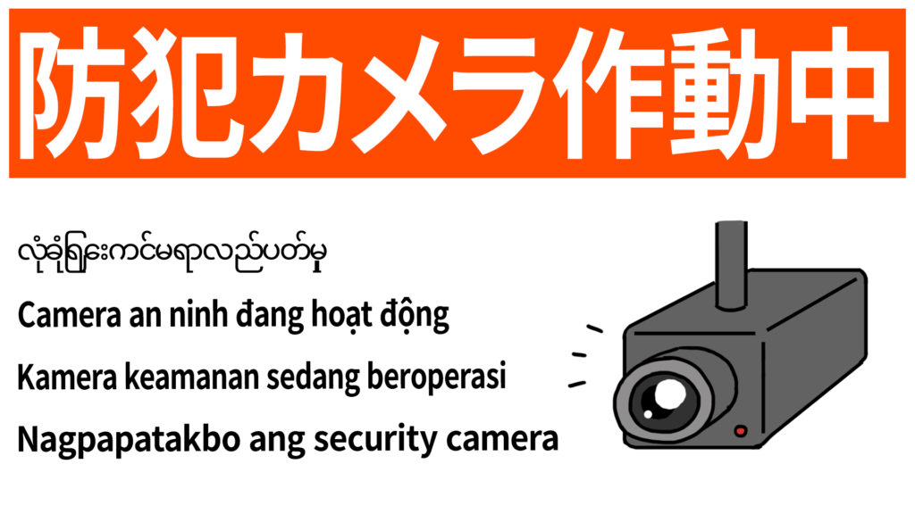 安全標識 無料ポスター 防犯カメラ作動中 建設現場 工事現場のポスター イラスト 無料 フリー ダウンロードサイト