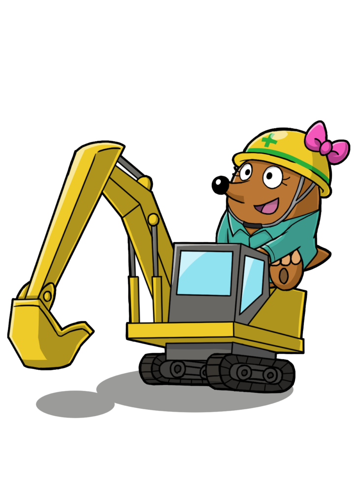 はたらくくるま 建設現場 工事現場のポスター イラスト 無料 フリー ダウンロードサイト